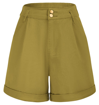 Verde – Grüne Vintage-Denimshorts