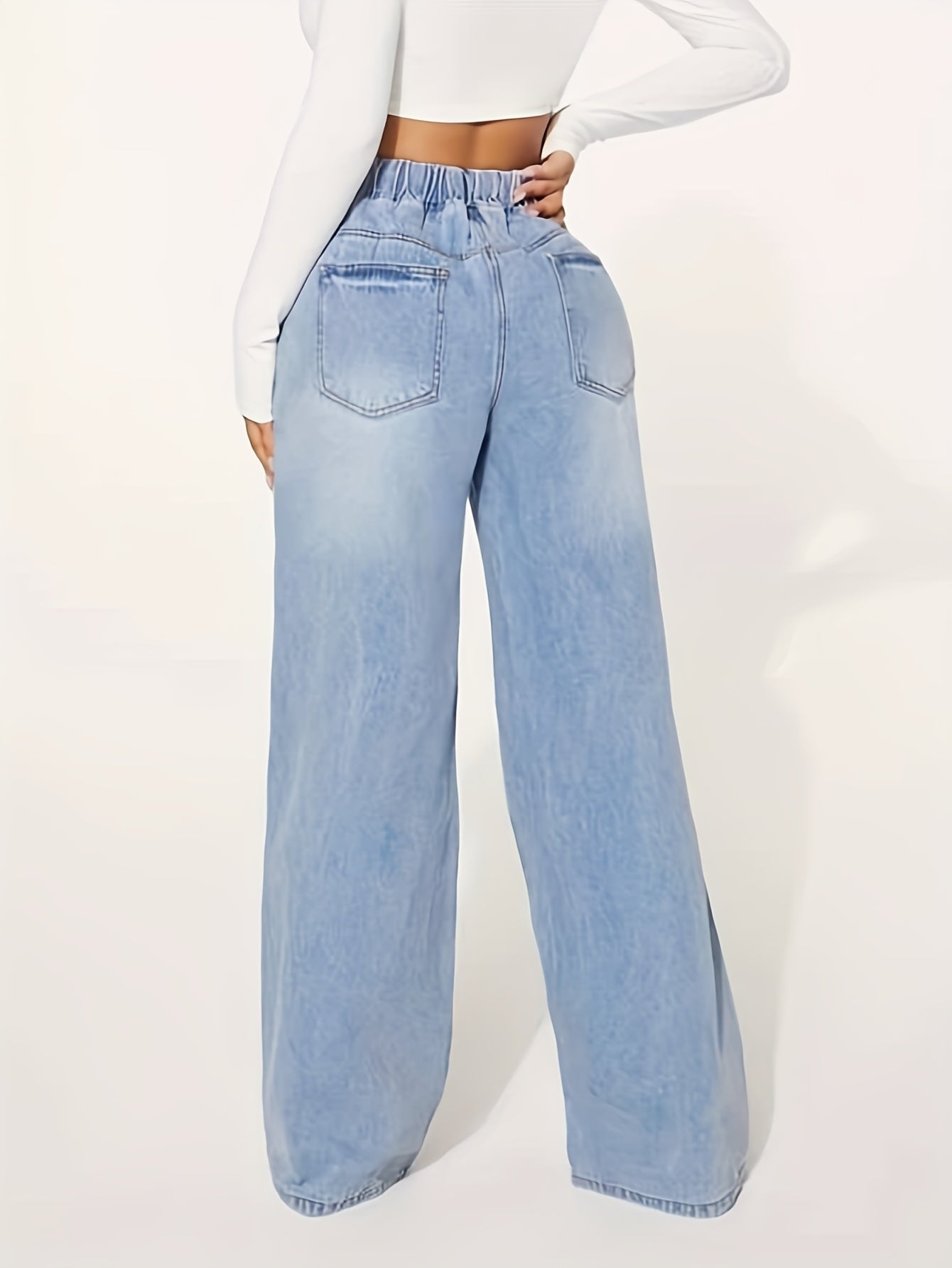 Blaue Palazzo-Jeans - Vanessa