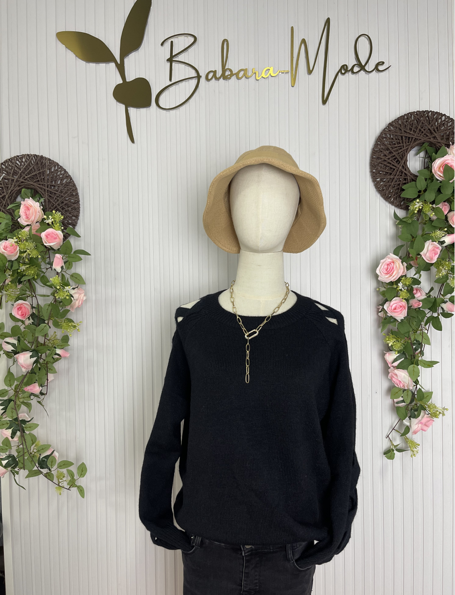 HerbstTrend® - Sexy einfarbiger Pullover mit langen Ärmeln