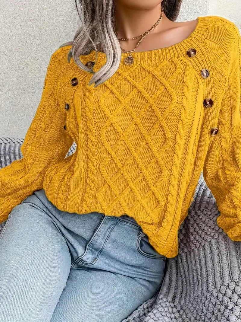 Acrylic Knit Comfort Pullover