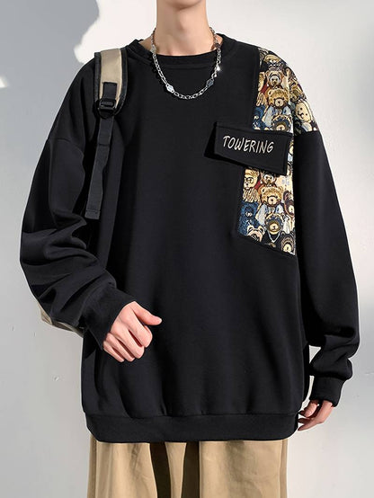 Terry – stylisches sweatshirt mit bärenmuster für herren