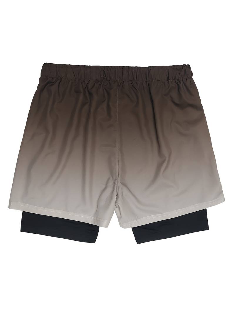 Alexander – 2-in-1-doppelschicht-ombre-shorts für herren