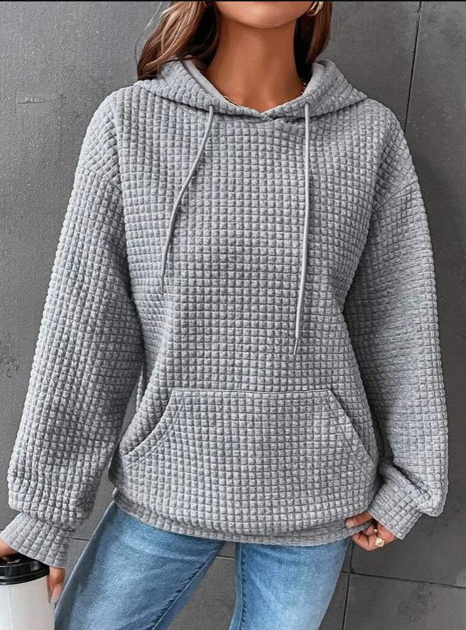 Lovja® - Schicker einfarbiger Kapuzenpulli Langarm Pullover