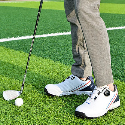 Weißer Hochleistungs-Golfschuh für Herren – Präzision und Komfort