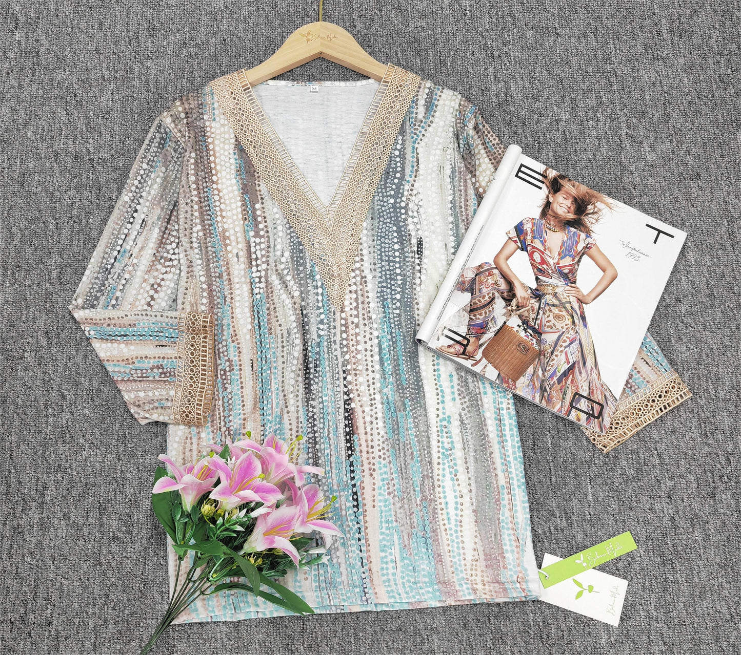 SpringStil® - Dreamy Print 3/4-Ärmel Top