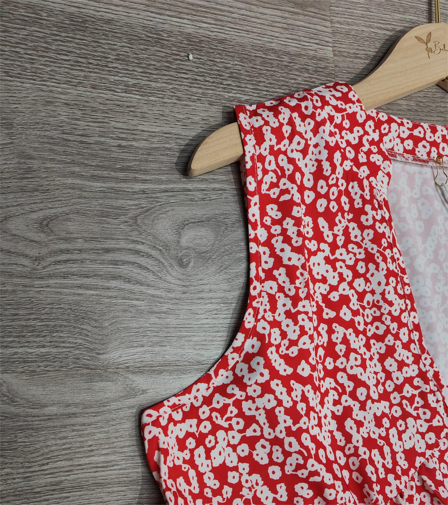 PureWear® - Rotes ärmelloses Print-Minikleid