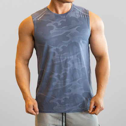 Derek - Grünes Camouflage-Tanktop für Herren