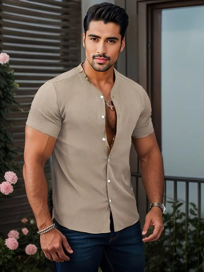 Nicholas – lässiger button-Up für herren