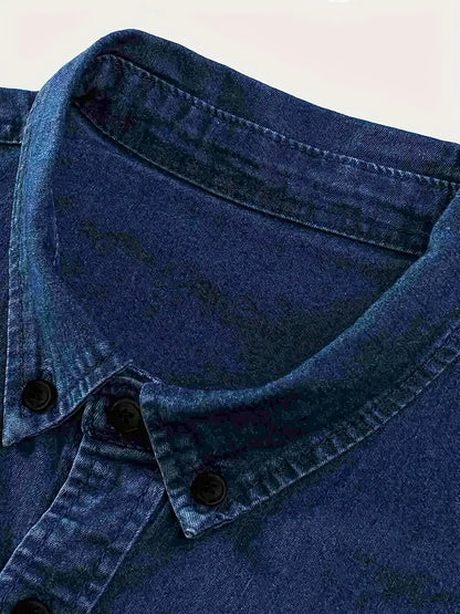 Alexander – jeans-langarmhemd für herren