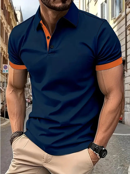 William – lässiges colorblock-shirt für herren