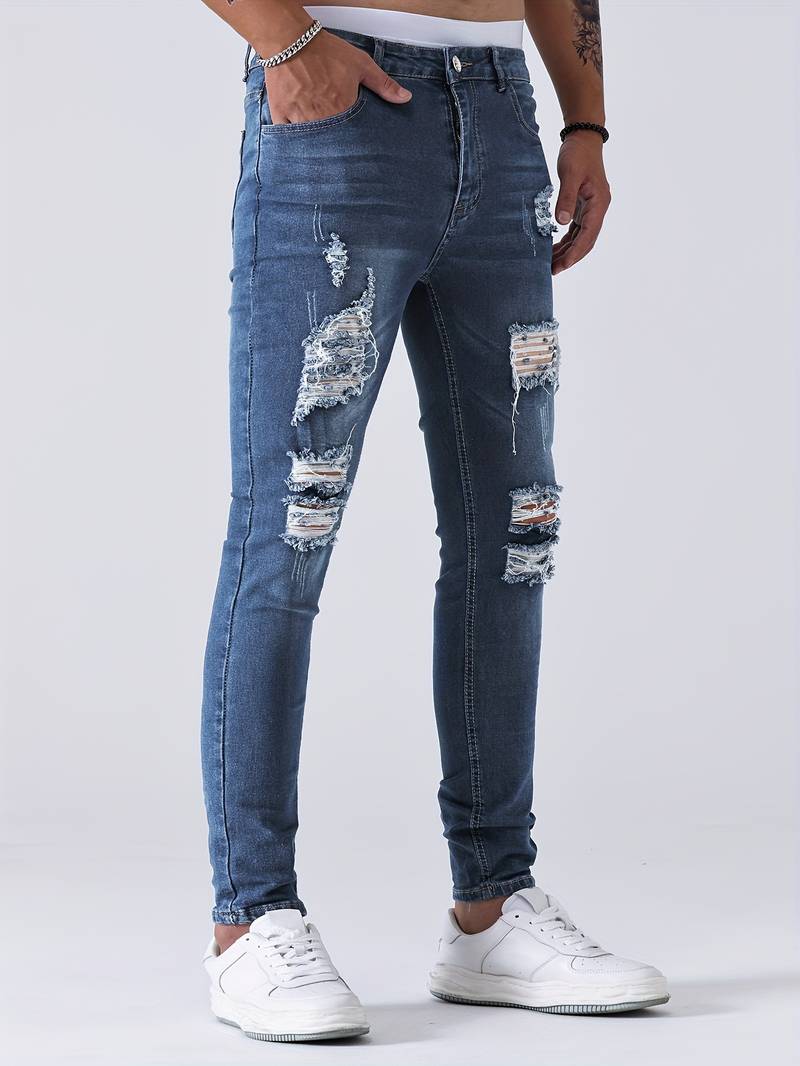 Sebastian – slim-fit-jeans mit legeren rissen