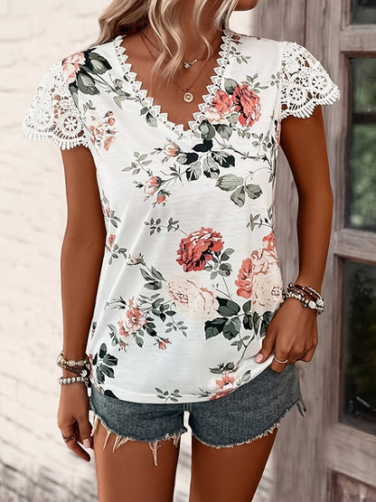 Blumenmuster T-Shirt – Sophia