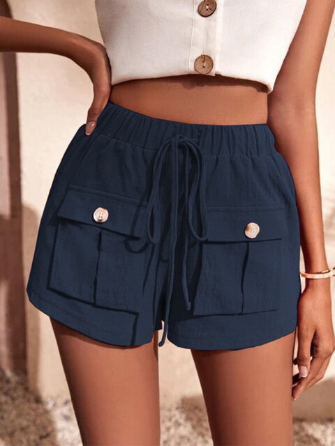 ALISHA - Lässige Cargo-Shorts mit elastischer Taille