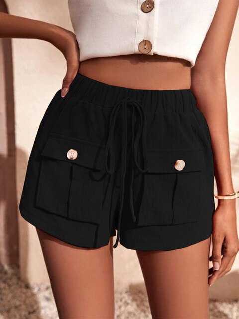 ALISHA - Lässige Cargo-Shorts mit elastischer Taille