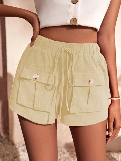 ALISHA - Lässige Cargo-Shorts mit elastischer Taille