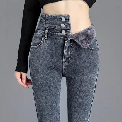 Cressida - CozyFit Fleece-Skinny-Jeans