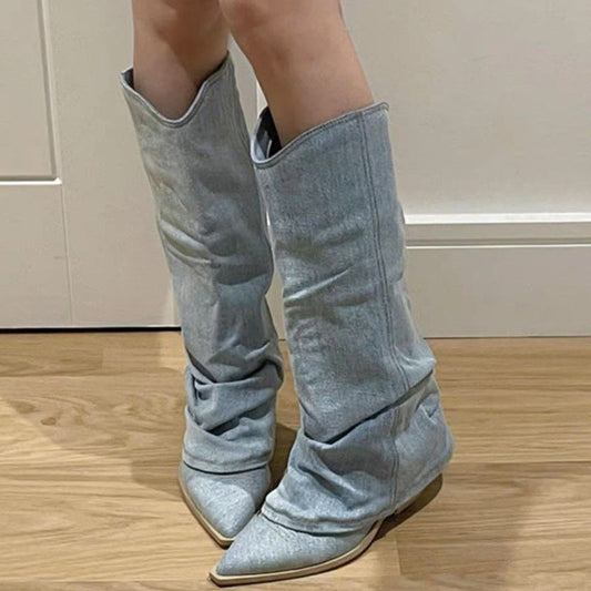 Katalina™ Stylische Stiefel aus Denim