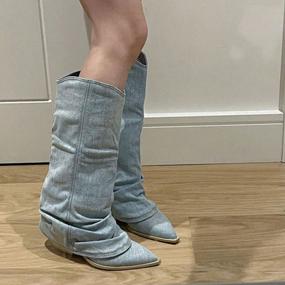 Katalina™ Stylische Stiefel aus Denim