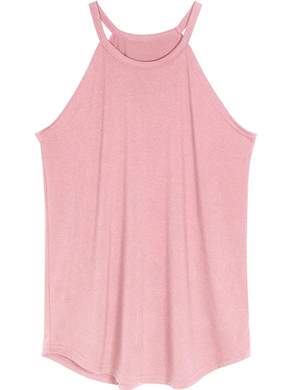 Emma - Roséfarbenes Halterneck-Tanktop