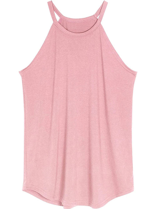 Emma - Roséfarbenes Halterneck-Tanktop