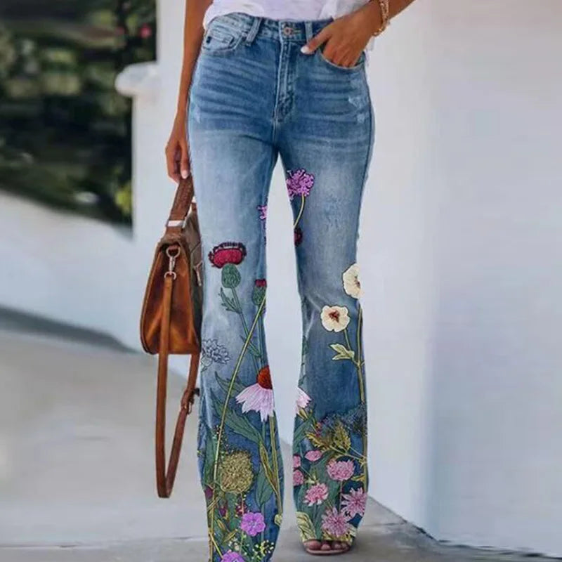 Ada - Jeans mit Blumenmuster