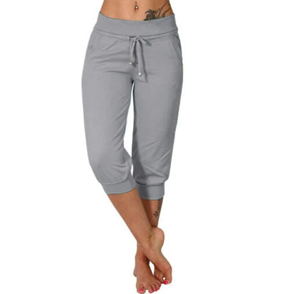 Maya - Beige Capri-Loungehose