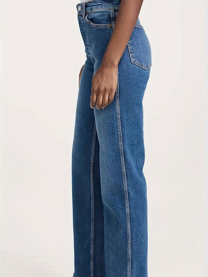 Mittelblaue Straight Jeans - Lena