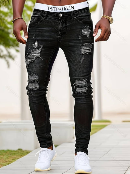 Sebastian – slim-fit-jeans mit legeren rissen