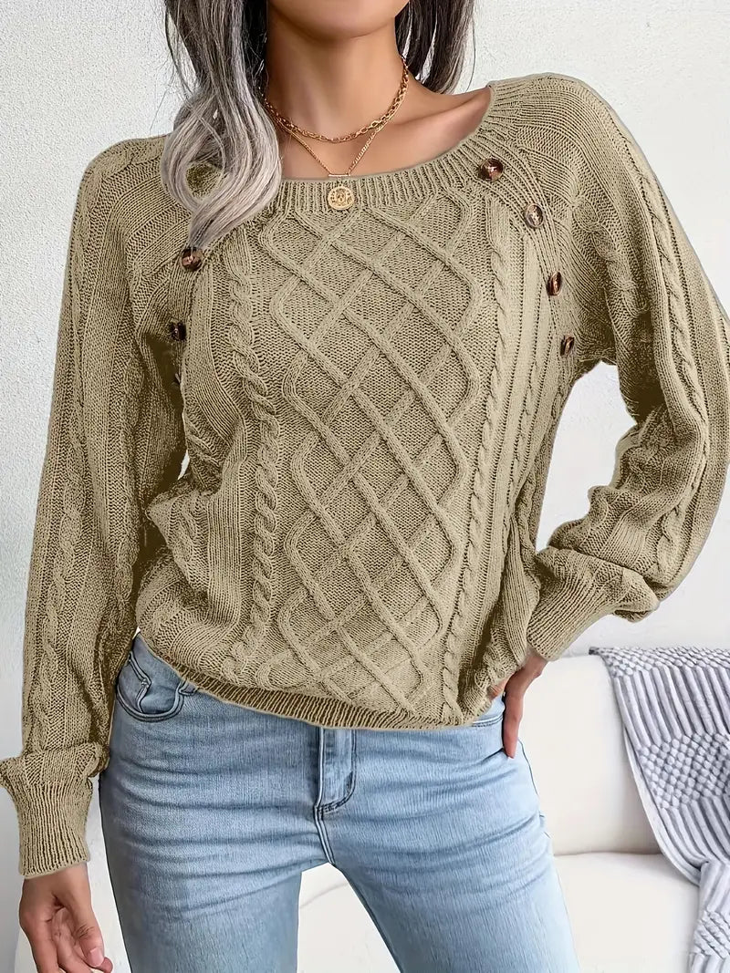 Acrylic Knit Comfort Pullover