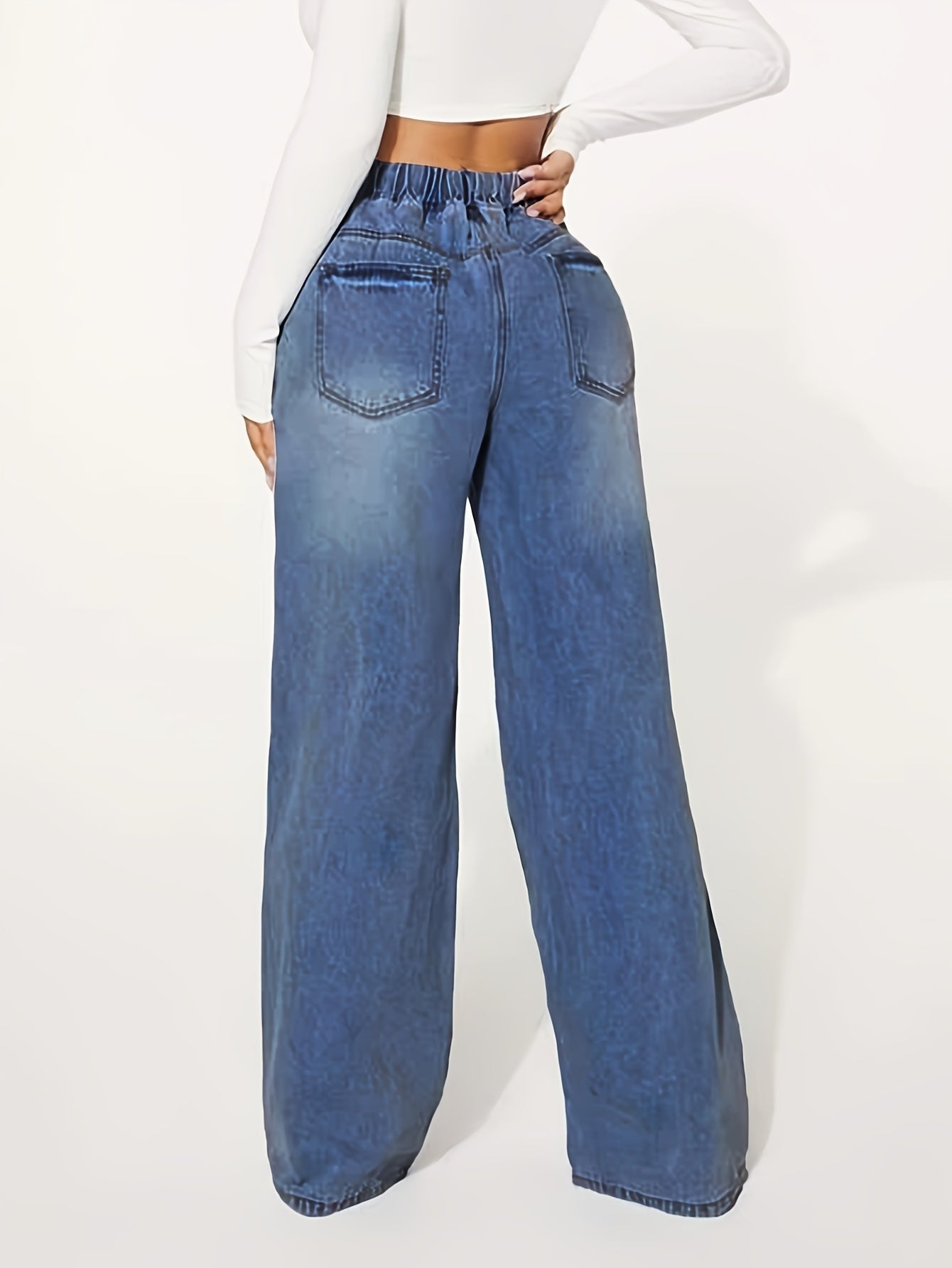 Blaue Palazzo-Jeans - Vanessa