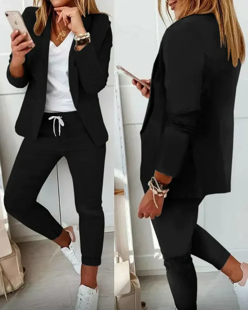 Belle™ - Broek met koord en blazer Set