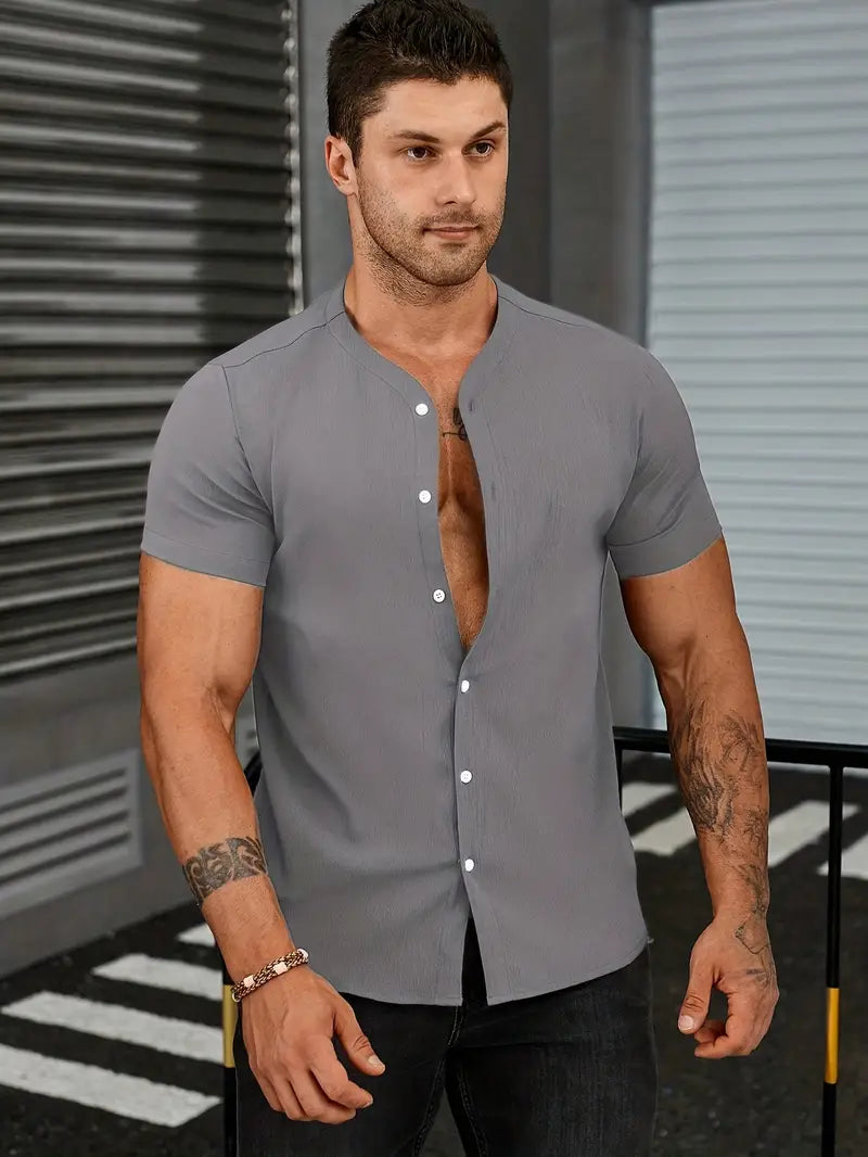 Nicholas – lässiger button-Up für herren