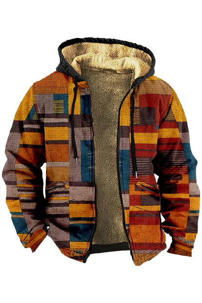 George - Herbst und Winter Herren lässig mit Kapuze dicken Samt Jacke zu halten Sie warm