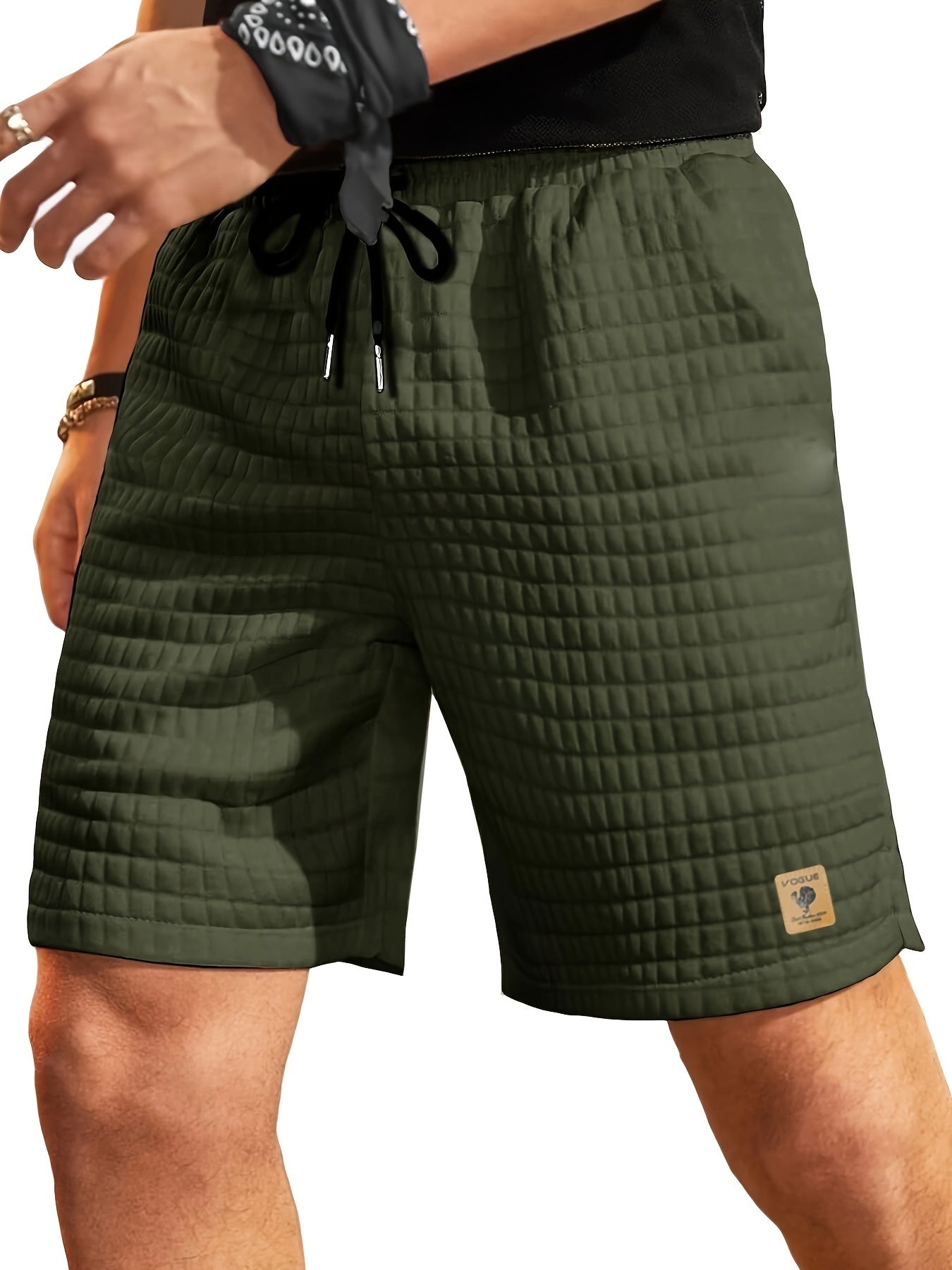 Weiße Waffelmuster-Shorts - Finn