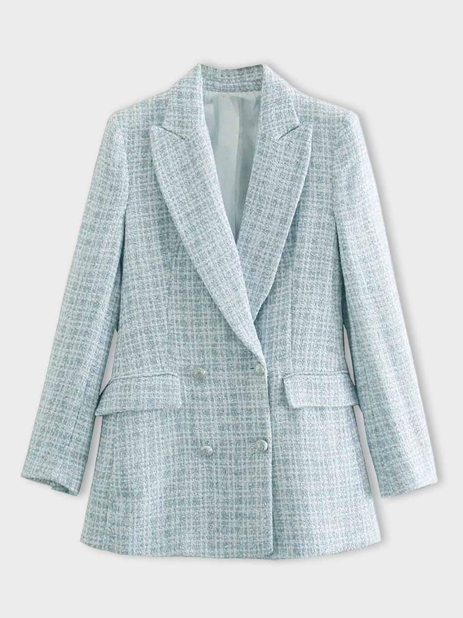 Greta - karierter tweed-blazer