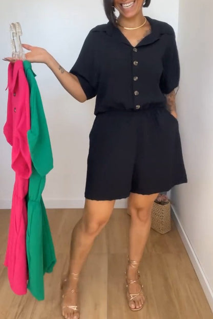 Mia – Eleganter Weißer Shirt-Overall