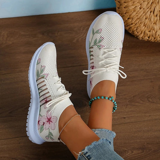 Amelia  - Bedruckte gestrickte Sneakers