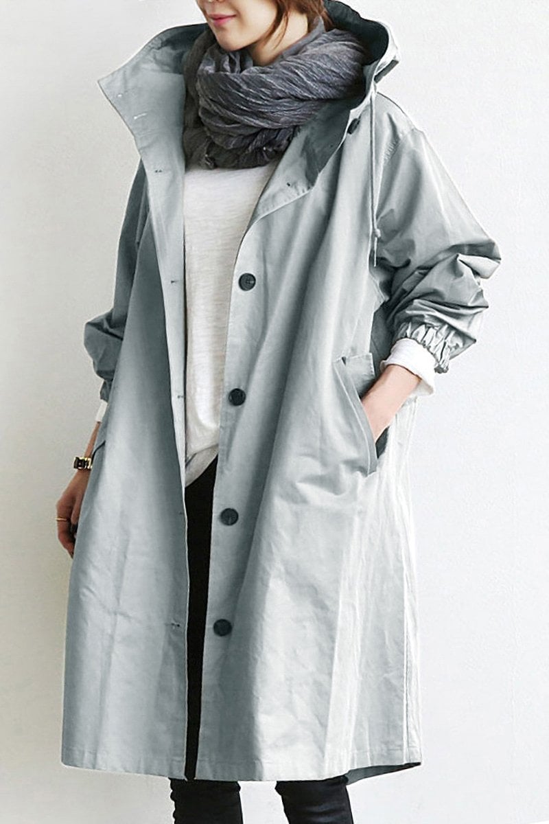 Helena – Wasserdichter Trenchcoat mit Kapuze