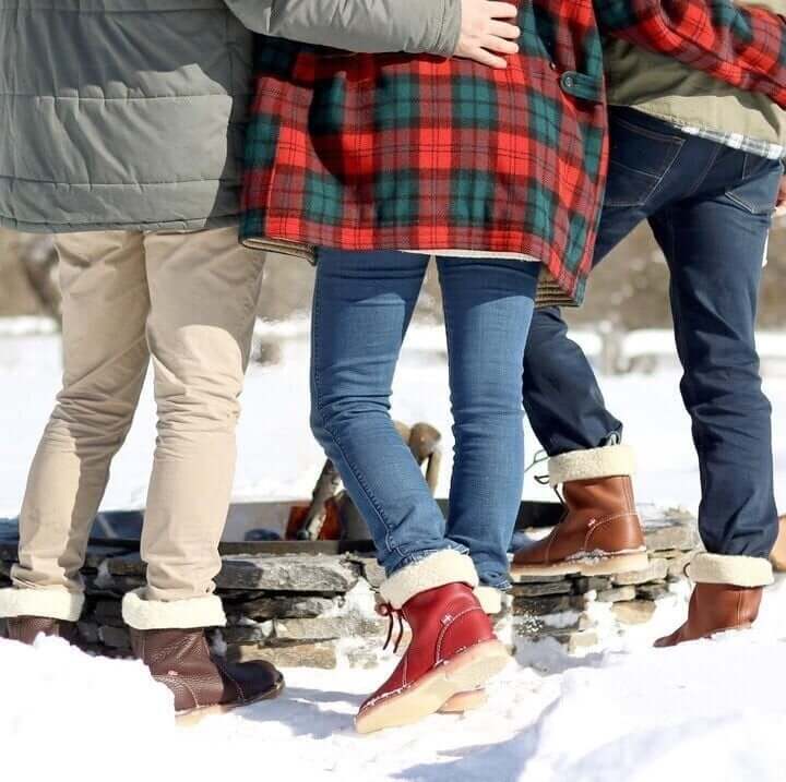 Elena - Wasserdichte Stiefel aus Lederfleece mit Wollfutter