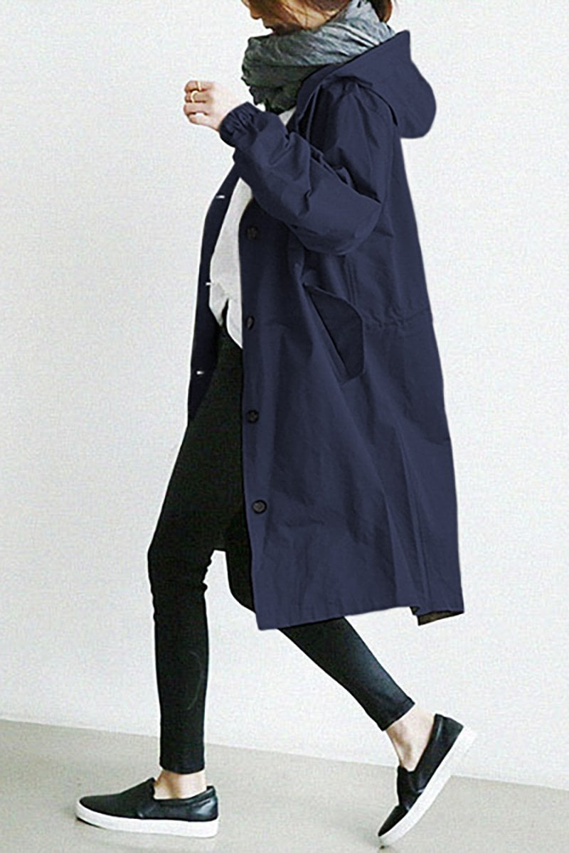 Helena – Wasserdichter Trenchcoat mit Kapuze