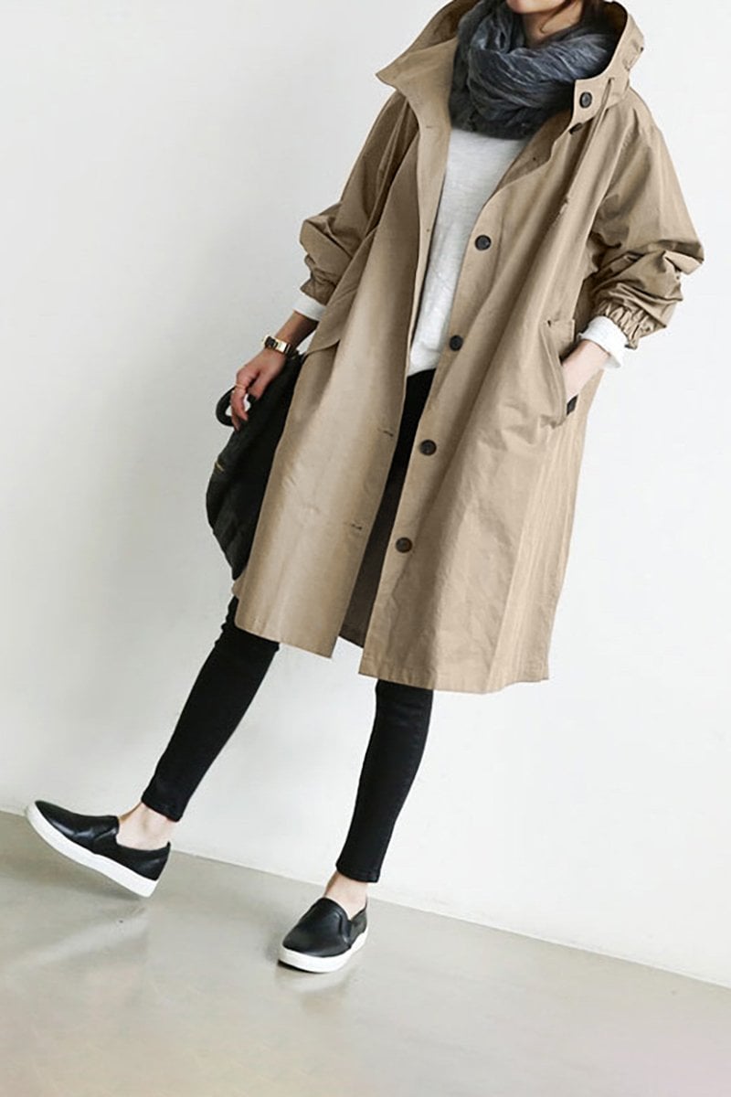 Helena – Wasserdichter Trenchcoat mit Kapuze