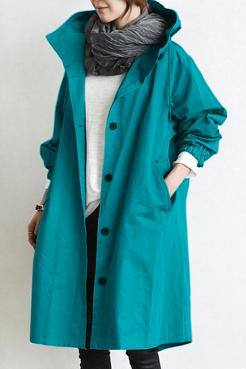 Helena – Wasserdichter Trenchcoat mit Kapuze